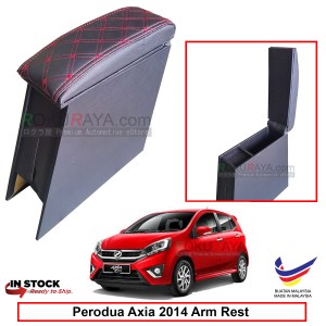 Perodua Axia 2014 4' Plywood PVC Armrest Center Console Box (Sponge+Diamond) 